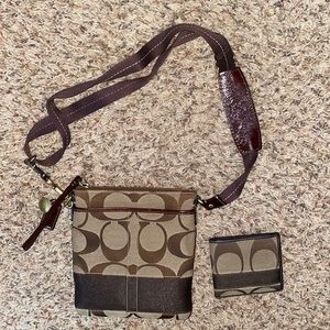 Coach crossbody with matching wallet